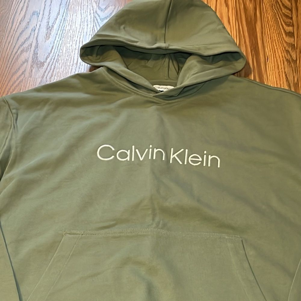 Calvin Klein Hoodie, Green, oversized, Large - Picture 2 of 8